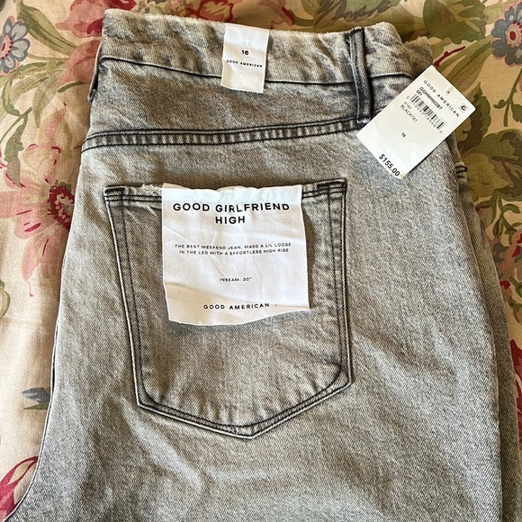 GOOD AMERICAN size 16 Good Girlfriend High 30" Inseam 'Lil Loose inLeg' $155 NEW - Picture 2 of 16